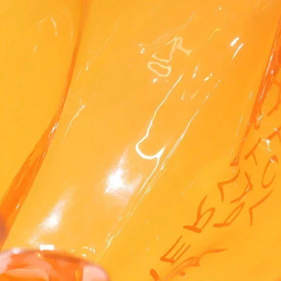 HERMES Vinyl Kelly Hand Bag Vinyl Orange and Hermes scarf tie guide booklet - Picture 10 of 11